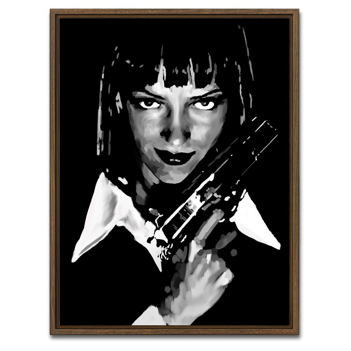 AUTO-MOCKUP WHITE | Mia Noir | 1 Piece | Walnut Framed Canvas | group=3x4