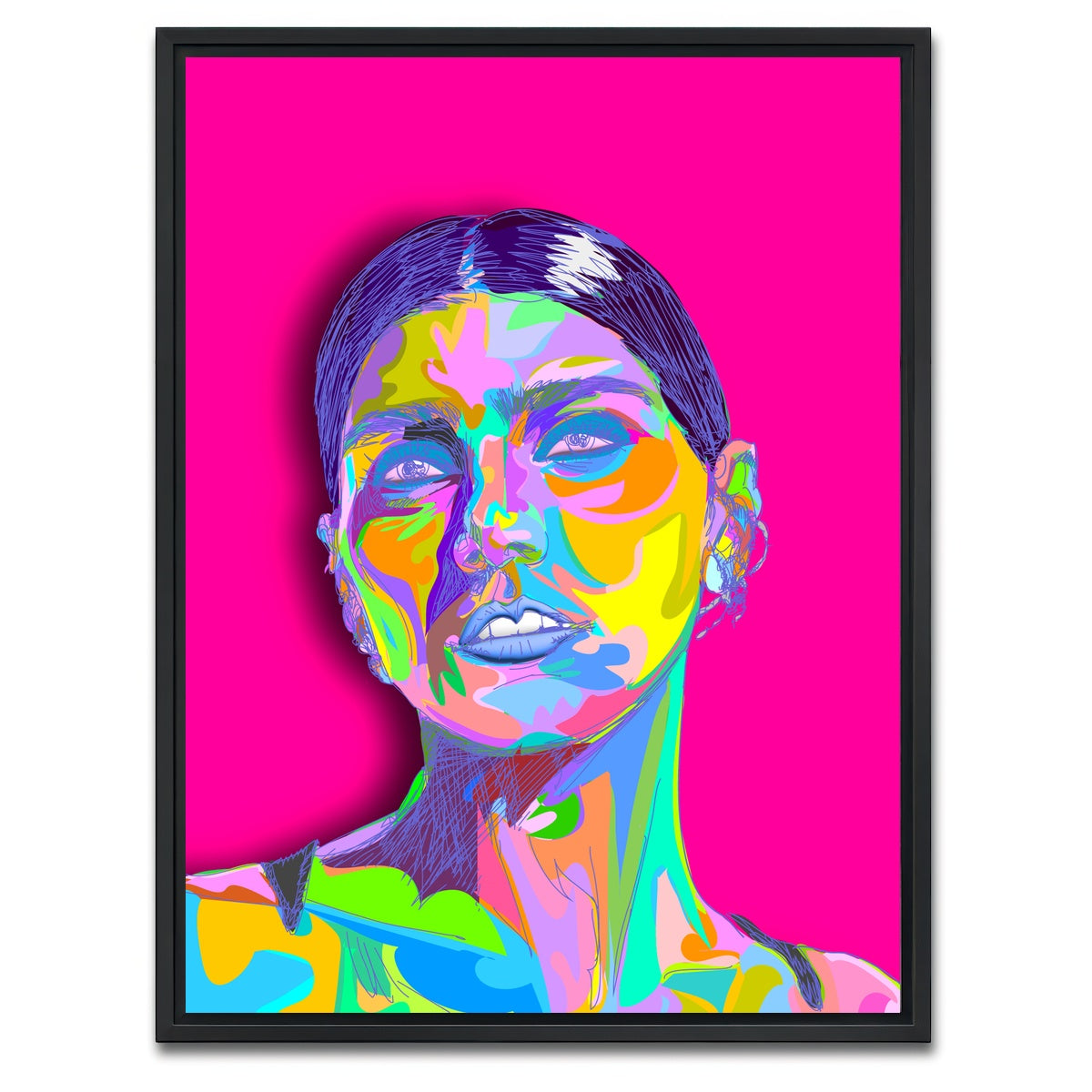 AUTO-MOCKUP WHITE | Mia Portrait | 1 Piece | Black Framed Canvas | group=3x4