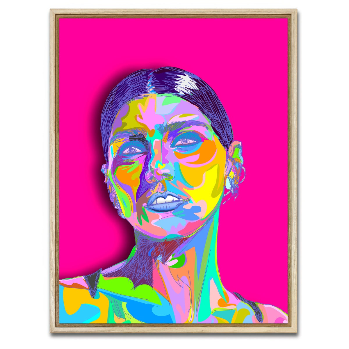 AUTO-MOCKUP WHITE | Mia Portrait | 1 Piece | Natural Framed Canvas | group=3x4