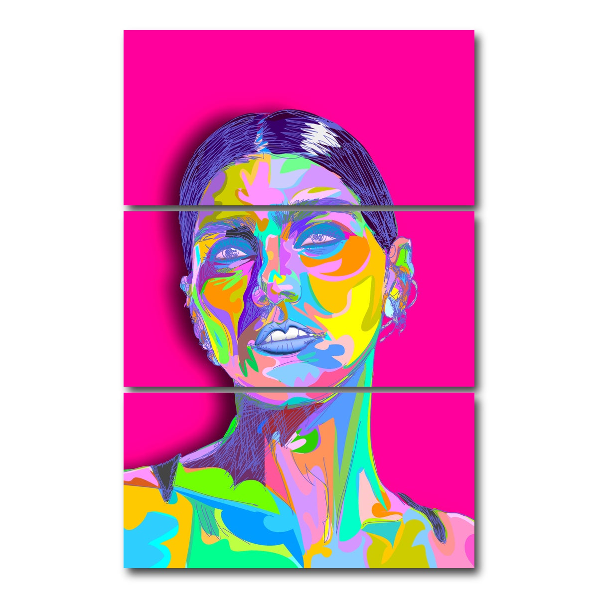 AUTO-MOCKUP WHITE | Mia Portrait | 3 Piece | Gallery Wrap Canvas | group=12x24_stacked