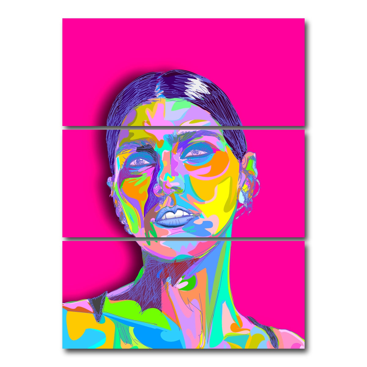 AUTO-MOCKUP WHITE | Mia Portrait | 3 Piece | Gallery Wrap Canvas | group=8x18_stacked