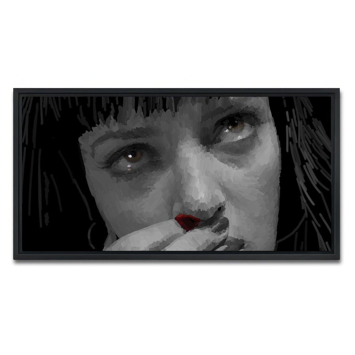 AUTO-MOCKUP WHITE | Mia Red | 1 Piece | Black Framed Canvas | group=2x1