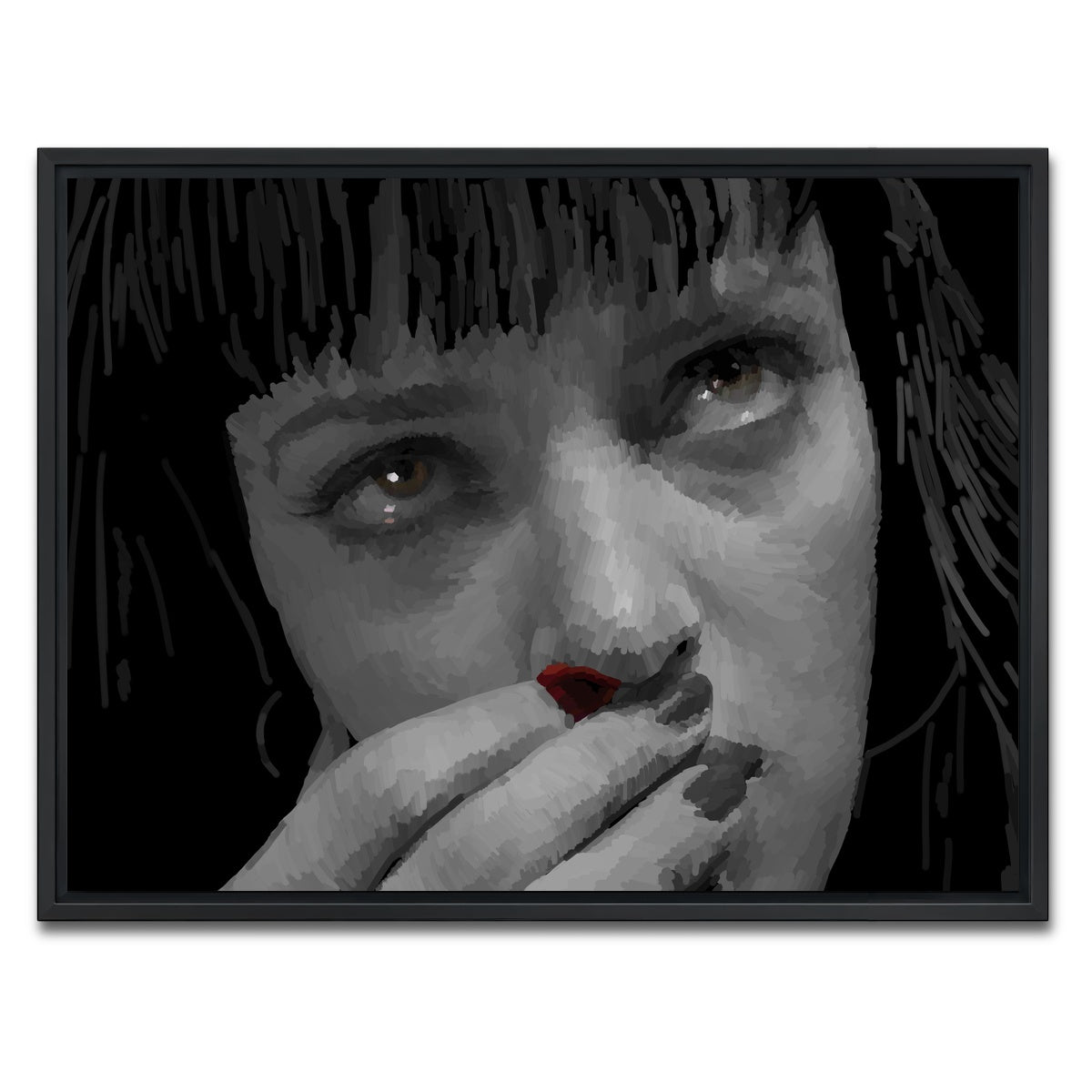 AUTO-MOCKUP WHITE | Mia Red | 1 Piece | Black Framed Canvas | group=4x3