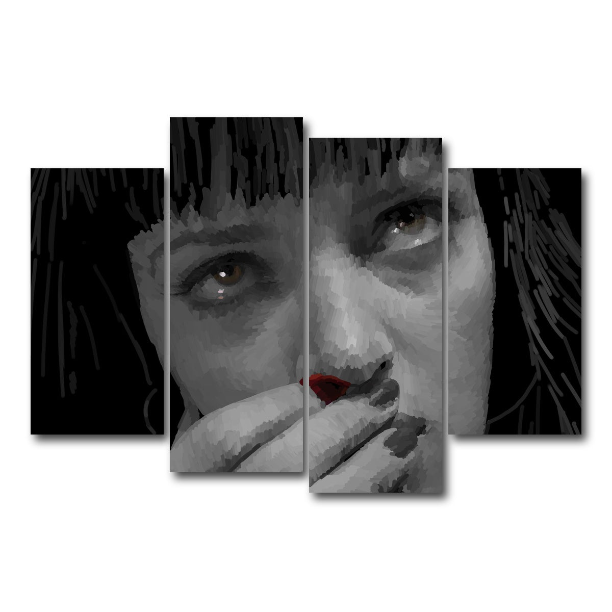 AUTO-MOCKUP WHITE | Mia Red | 4 Piece | Gallery Wrap Canvas | group=4_short