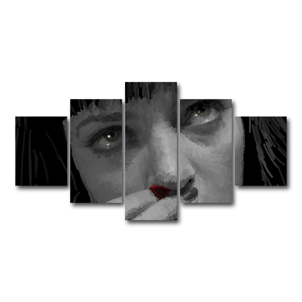 AUTO-MOCKUP WHITE | Mia Red | 5 Piece | Gallery Wrap Canvas | group=5_short