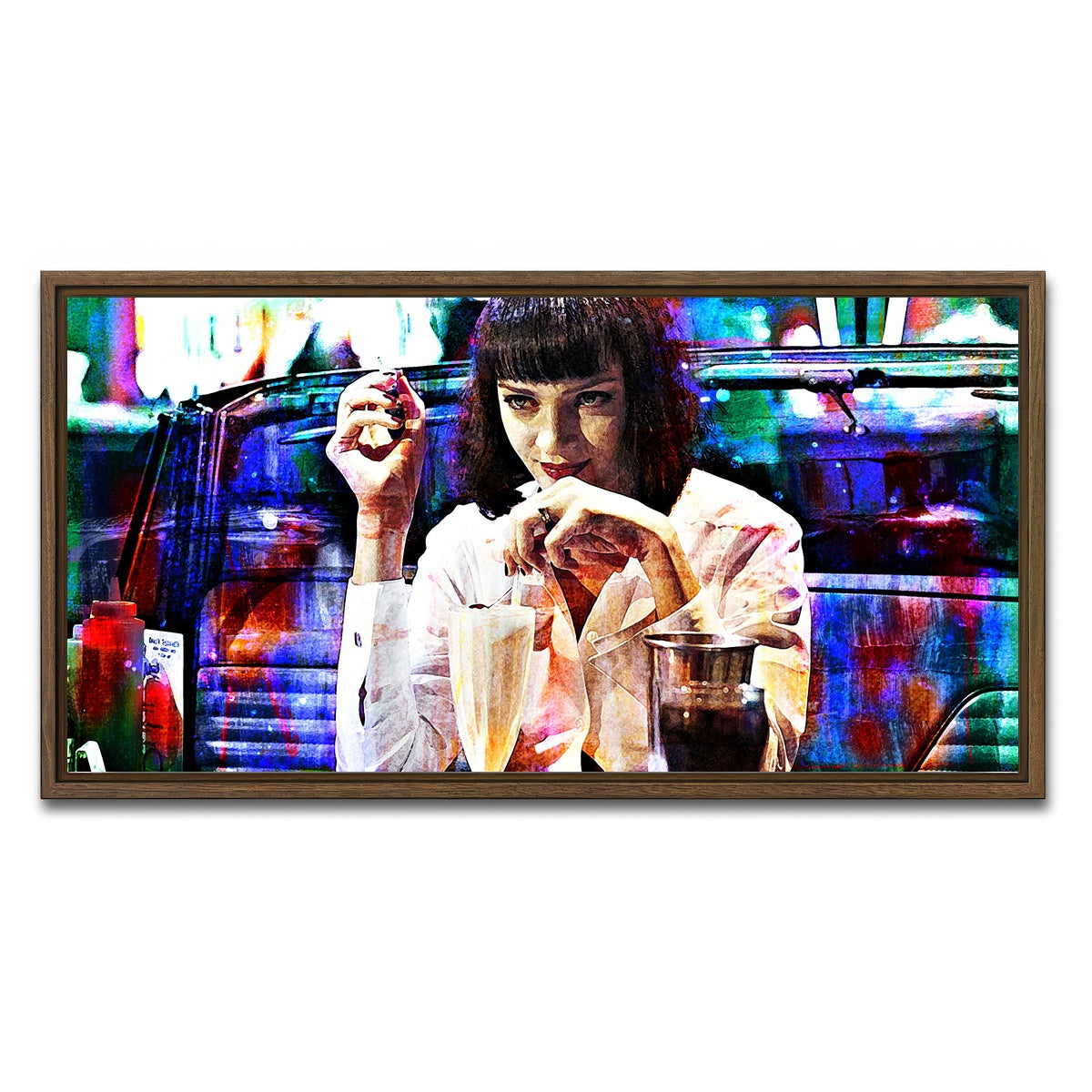 AUTO-MOCKUP WHITE | Mia's Milkshake | 1 Piece | Walnut Framed Canvas | group=2x1