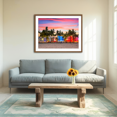 AUTO-MOCKUP ROOM | Miami Beach Ocean Drive Wall Art