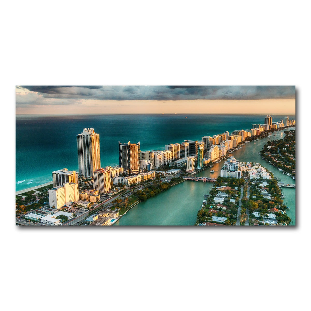 AUTO-MOCKUP WHITE | Miami Beach skyline | 1 Piece | Gallery Wrap Canvas | group=2x1
