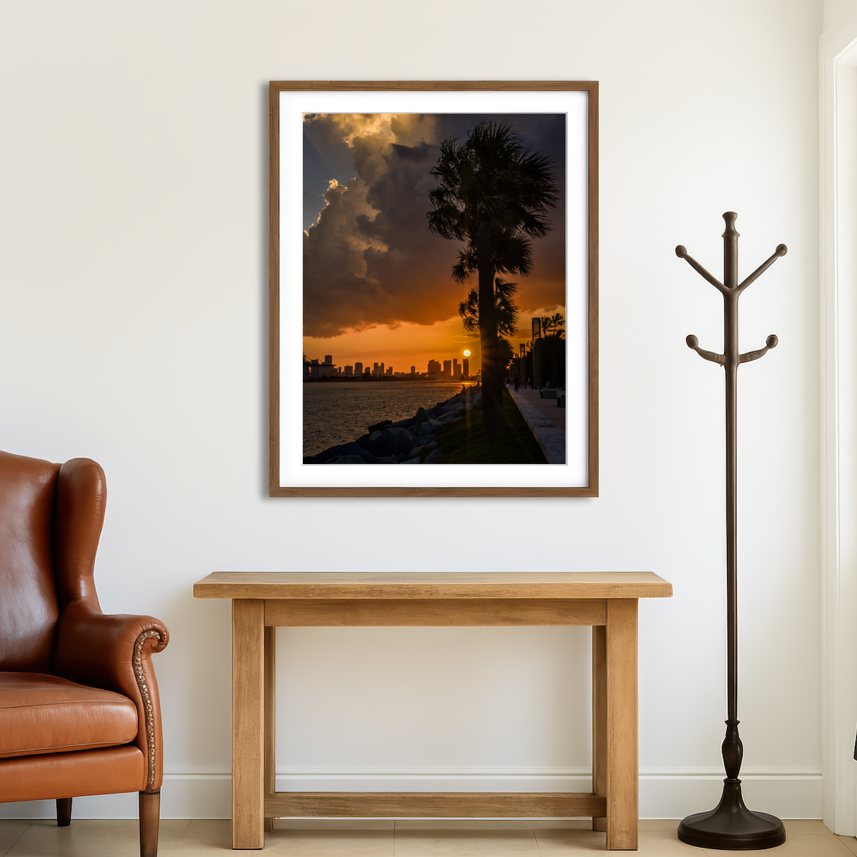 AUTO-MOCKUP ROOM | Miami Sunset Wall Art