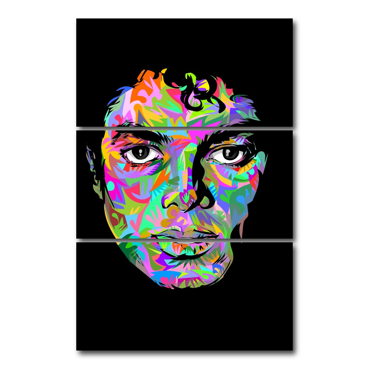 AUTO-MOCKUP WHITE | Michael Jackson Black Out | 3 Piece | Gallery Wrap Canvas | group=12x24_stacked