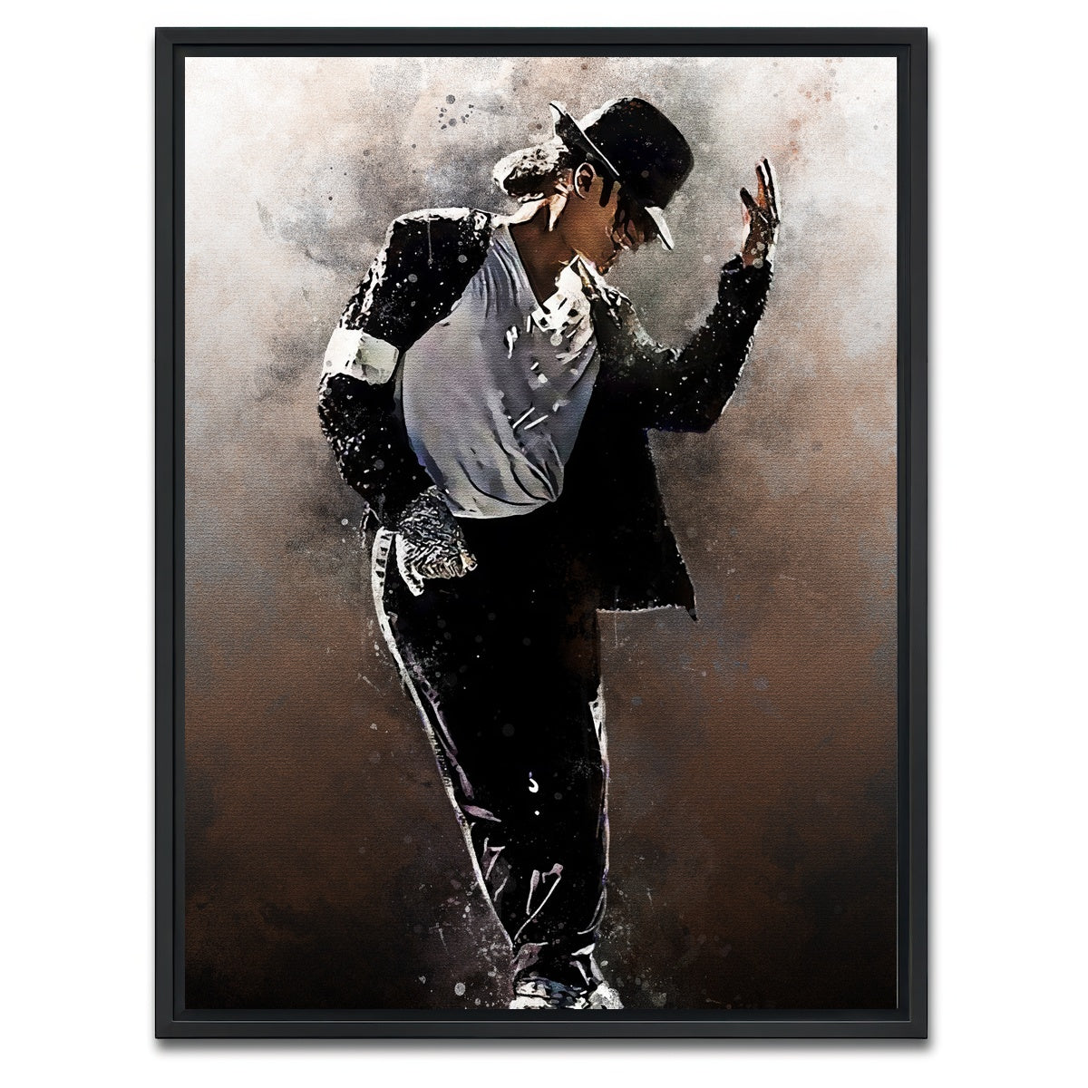 AUTO-MOCKUP WHITE | Michael Jackson Painting | 1 Piece | Black Framed Canvas | group=3x4
