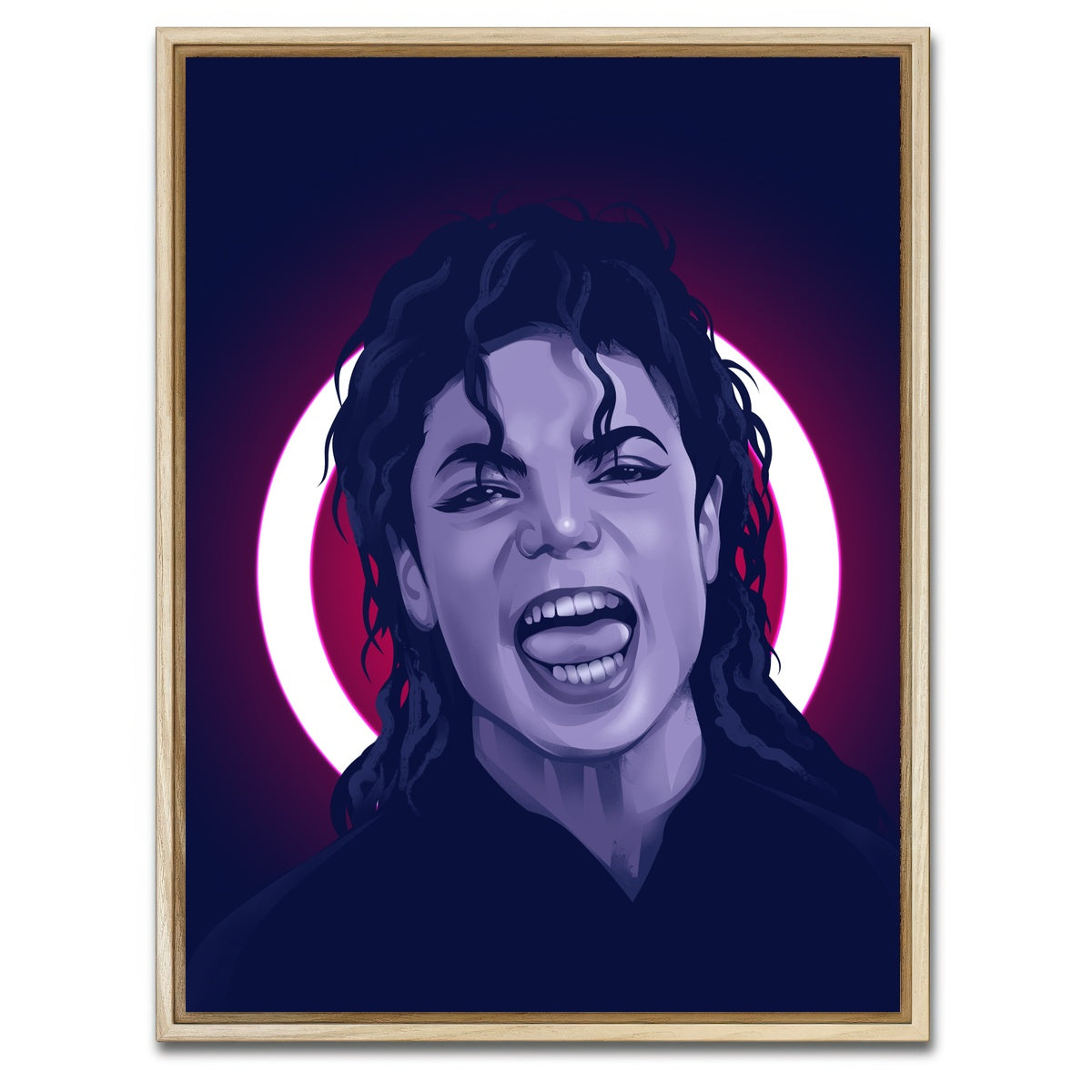 AUTO-MOCKUP WHITE | Michael Jackson | 1 Piece | Natural Framed Canvas | group=3x4