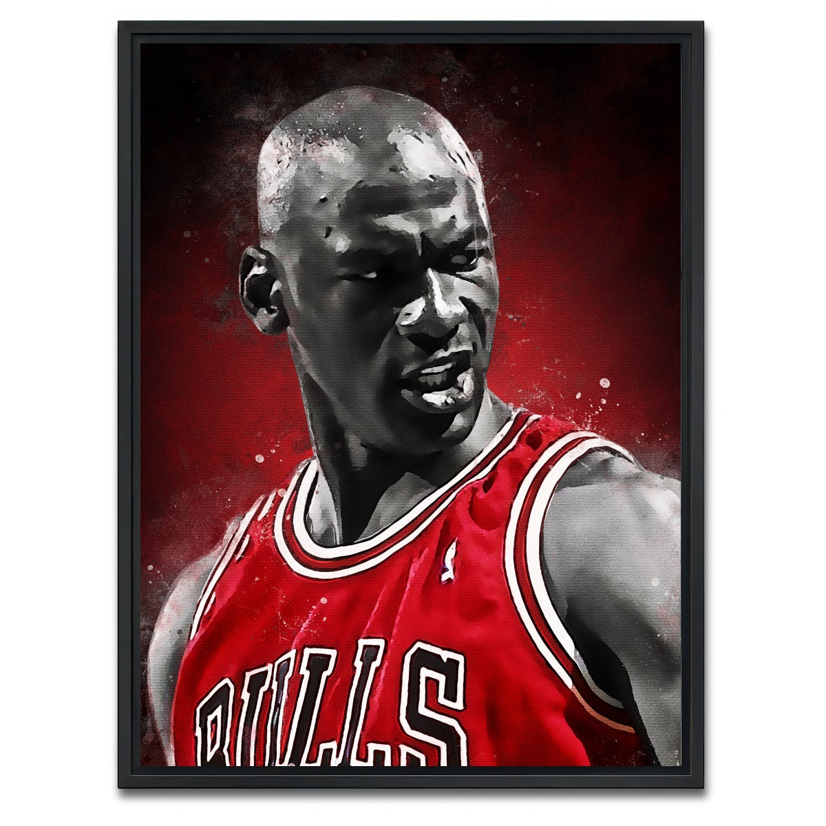 AUTO-MOCKUP WHITE | Michael Jordan Painting | 1 Piece | Black Framed Canvas | group=3x4