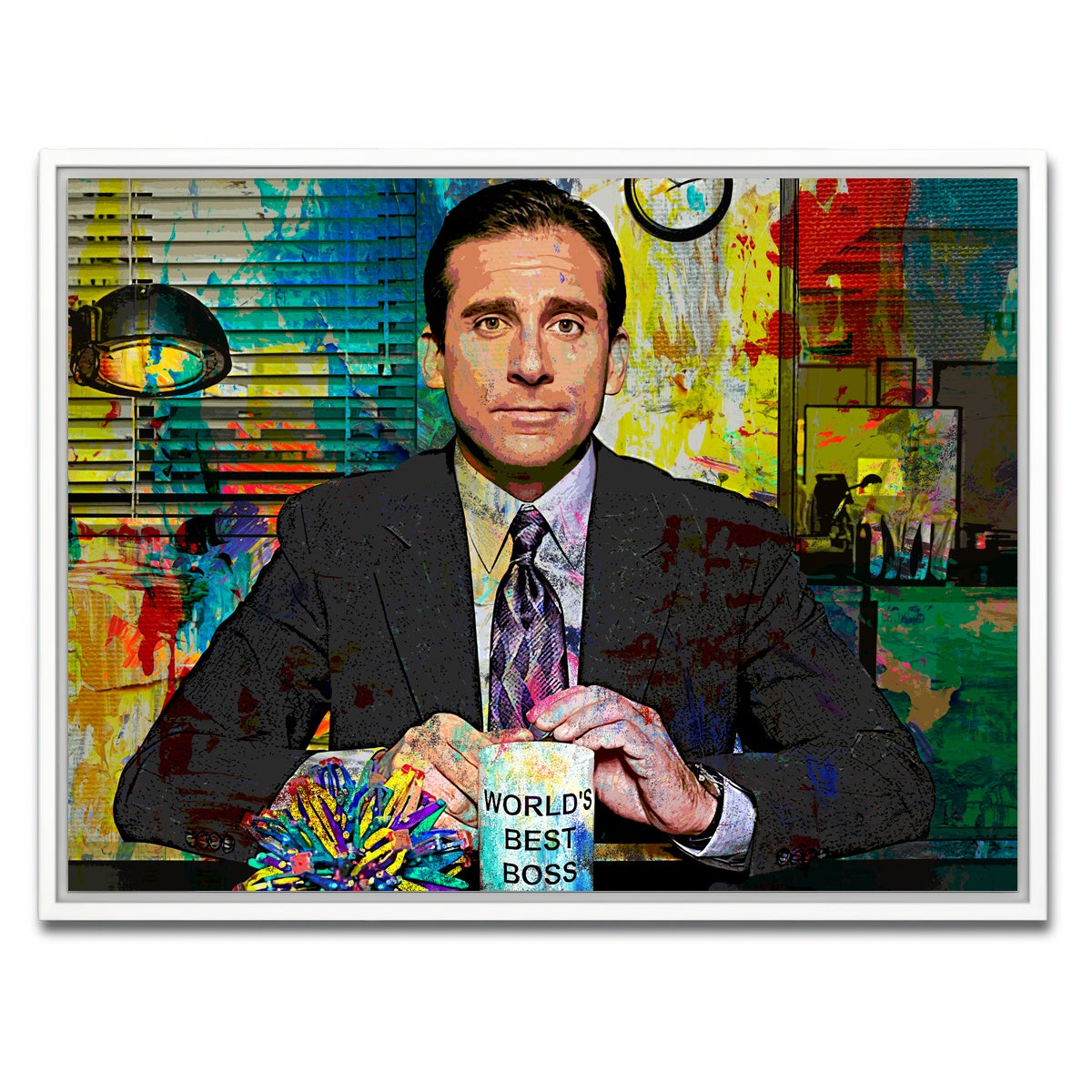 AUTO-MOCKUP WHITE | Michael Scott | 1 Piece | White Framed Canvas | group=4x3