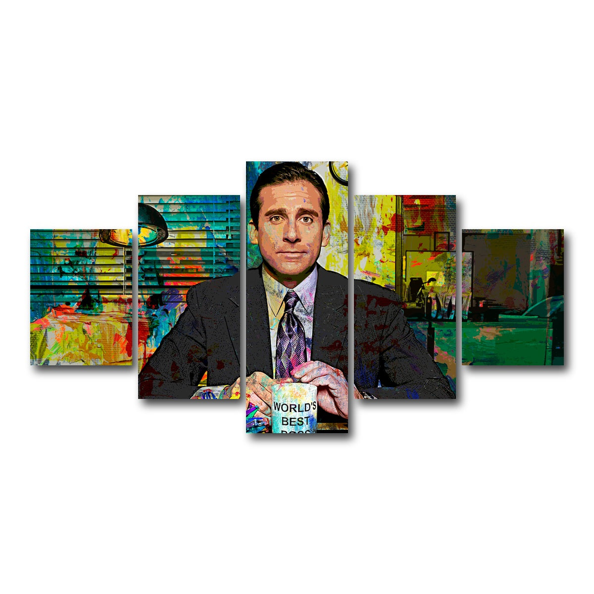 AUTO-MOCKUP WHITE | Michael Scott | 5 Piece | Gallery Wrap Canvas | group=5_short