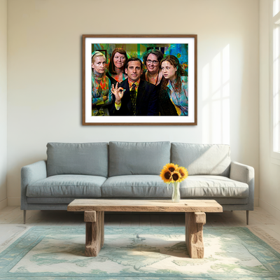 AUTO-MOCKUP ROOM | Michael & The Office Ladies Wall Art