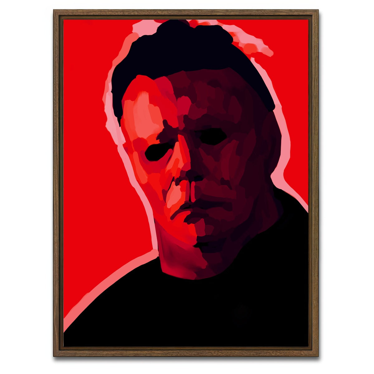 AUTO-MOCKUP WHITE | Michael in Red | 1 Piece | Walnut Framed Canvas | group=3x4