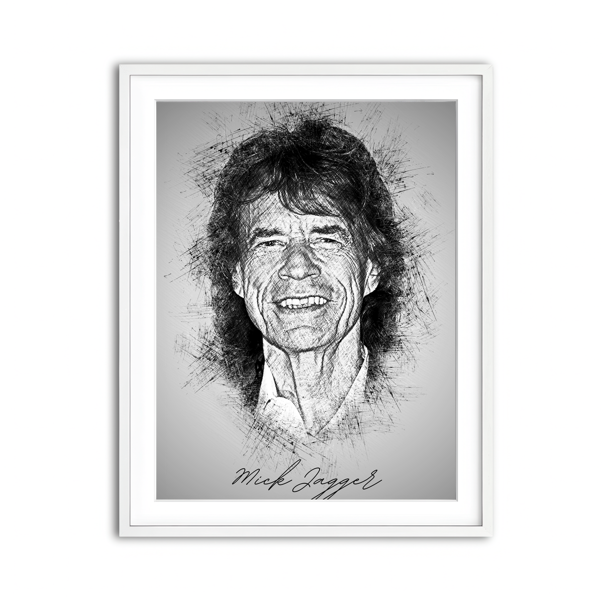 Framed Print 3x4 White