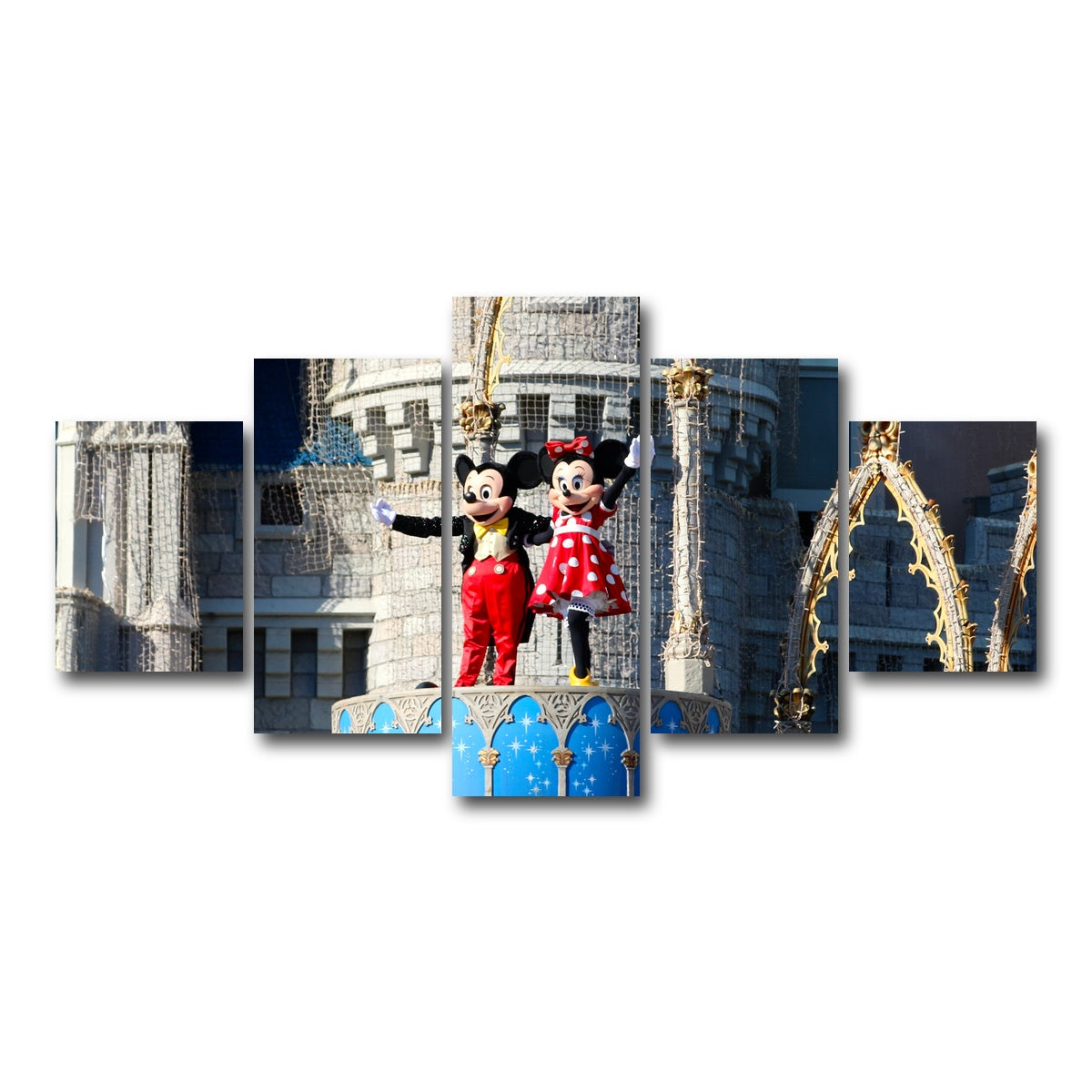 AUTO-MOCKUP WHITE | Mickey & Minnie Disney World | 5 Piece | Gallery Wrap Canvas | group=5_short