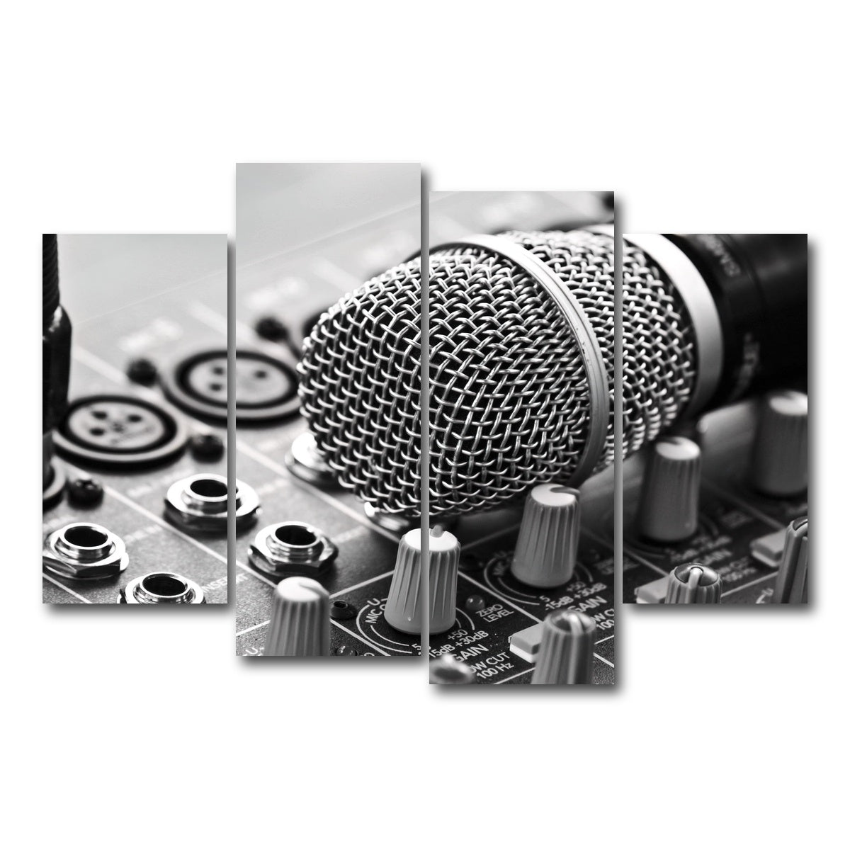 AUTO-MOCKUP WHITE | Microphone Mixer | 4 Piece | Gallery Wrap Canvas | group=4_short