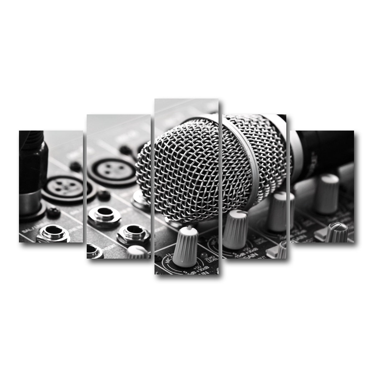 AUTO-MOCKUP WHITE | Microphone Mixer | 5 Piece | Gallery Wrap Canvas | group=5_normal