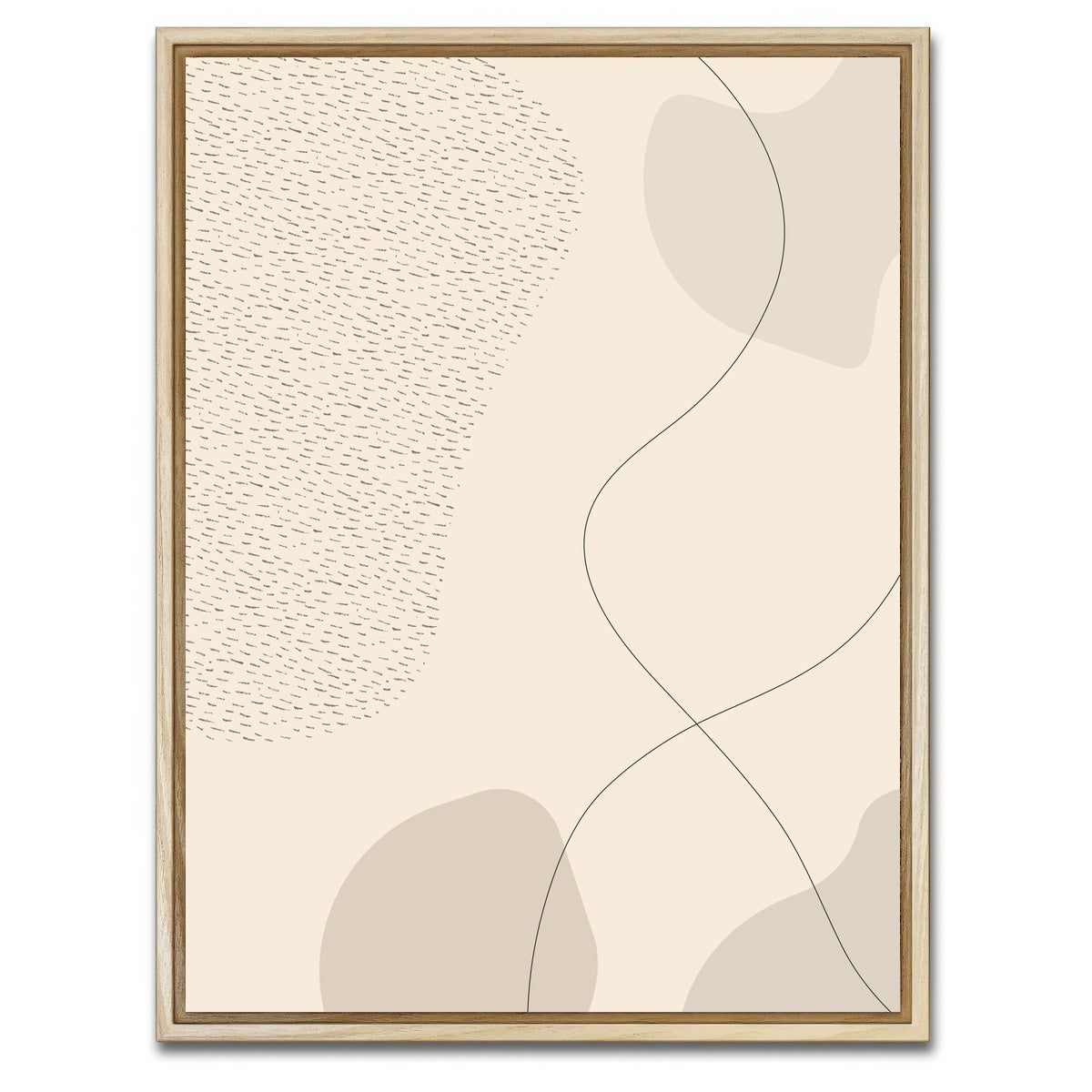 AUTO-MOCKUP WHITE | Mid-Century Modern No. 3 | 1 Piece | Natural Framed Canvas | group=3x4