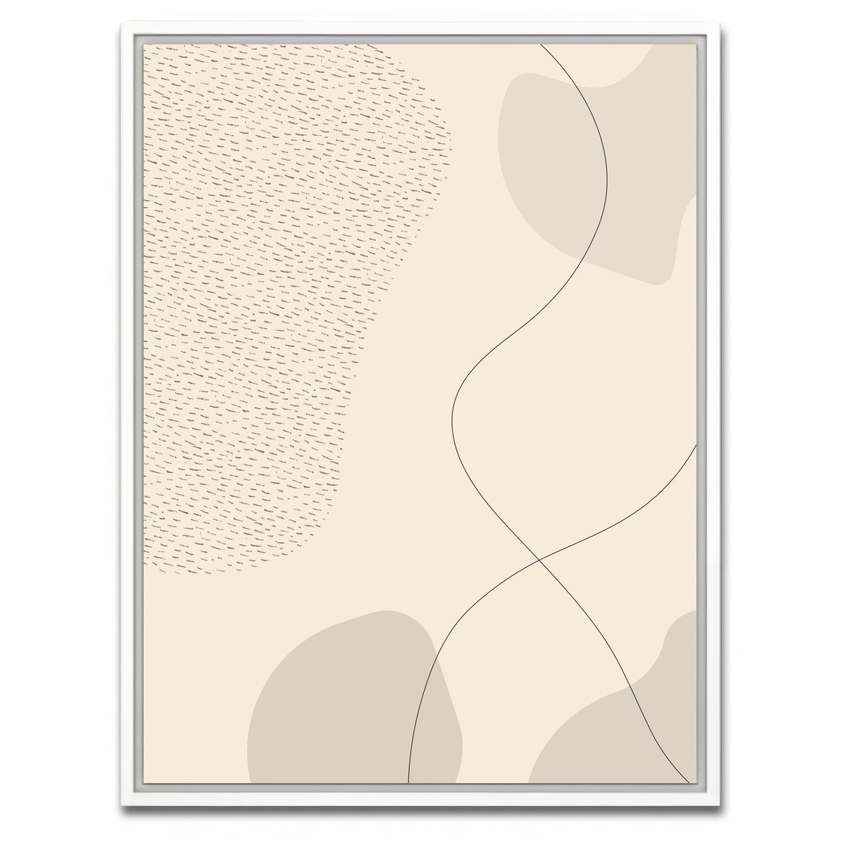 AUTO-MOCKUP WHITE | Mid-Century Modern No. 3 | 1 Piece | White Framed Canvas | group=3x4