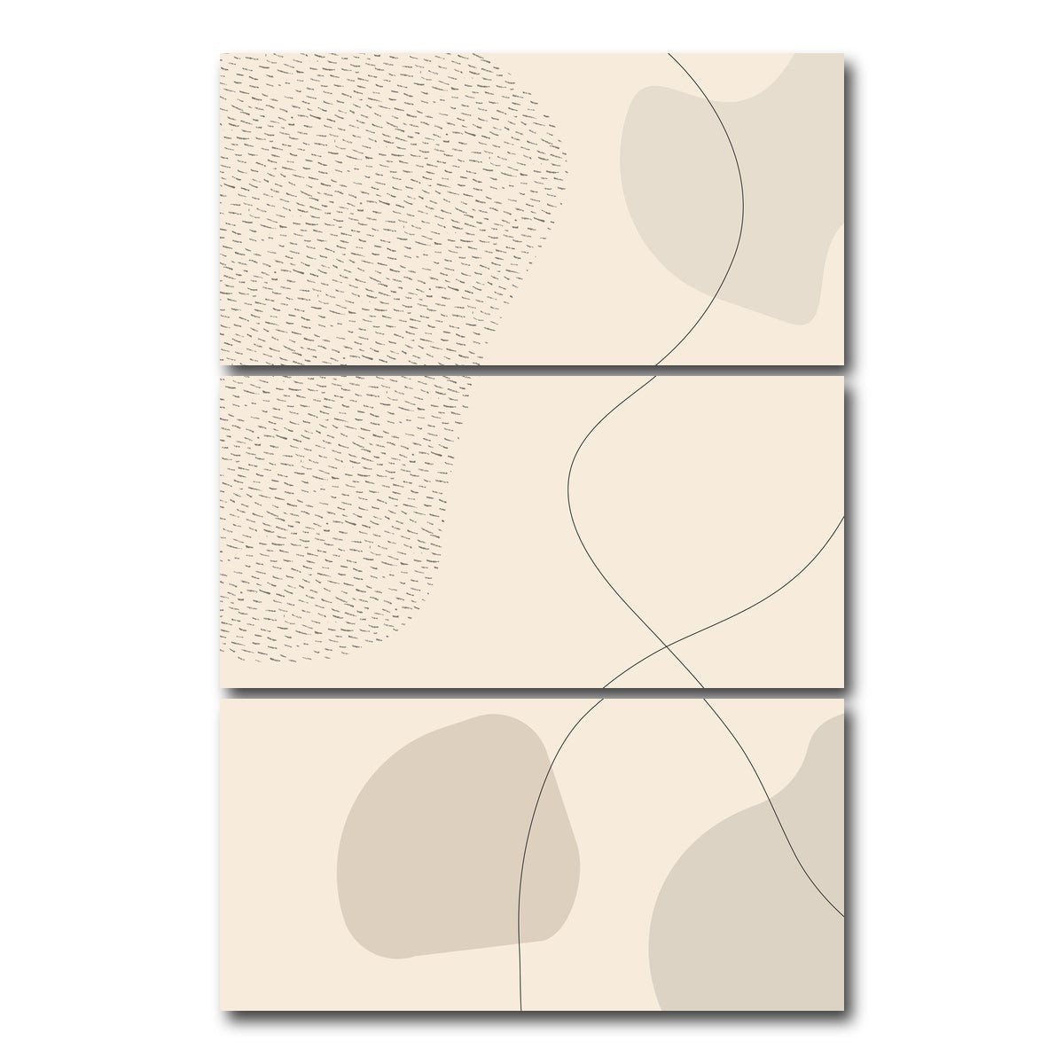 AUTO-MOCKUP WHITE | Mid-Century Modern No. 3 | 3 Piece | Gallery Wrap Canvas | group=12x24_stacked