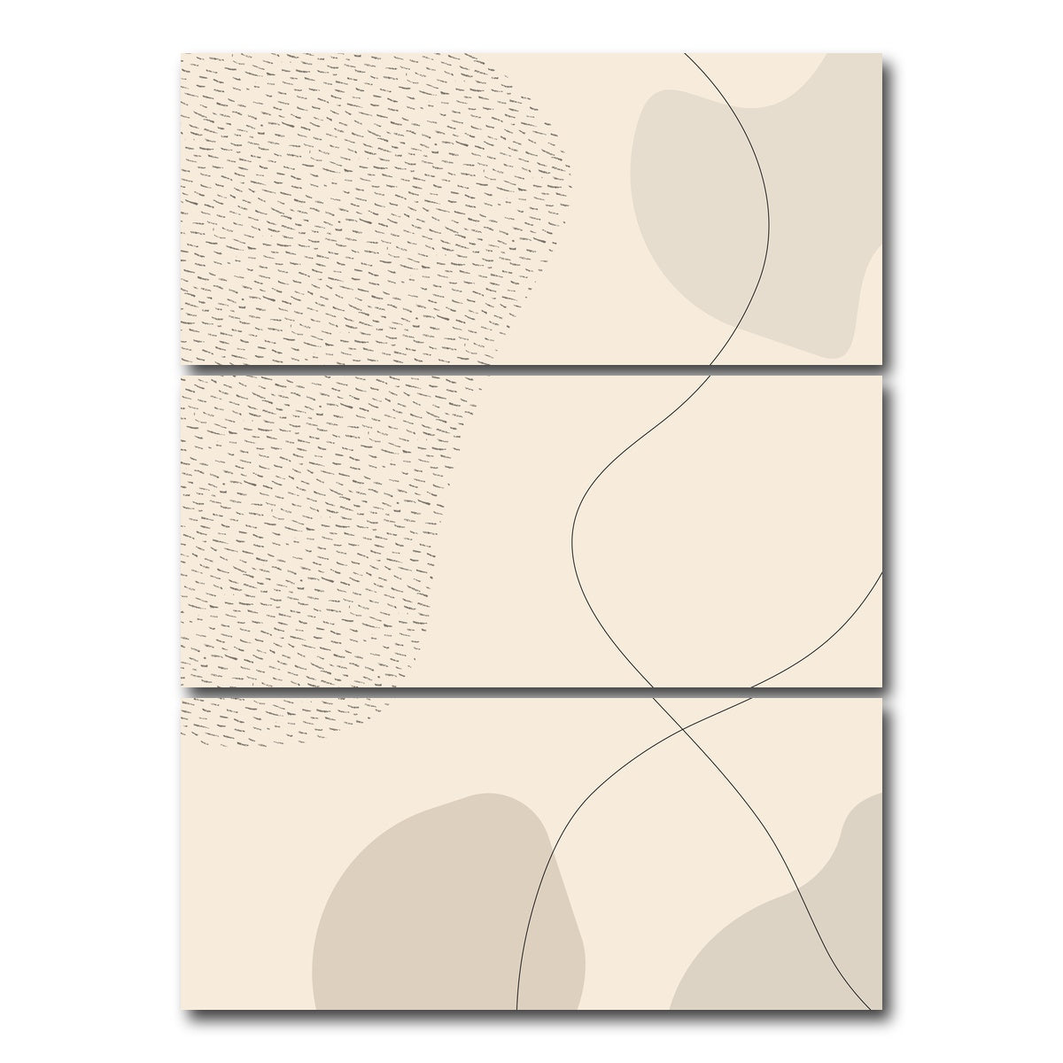 AUTO-MOCKUP WHITE | Mid-Century Modern No. 3 | 3 Piece | Gallery Wrap Canvas | group=8x18_stacked