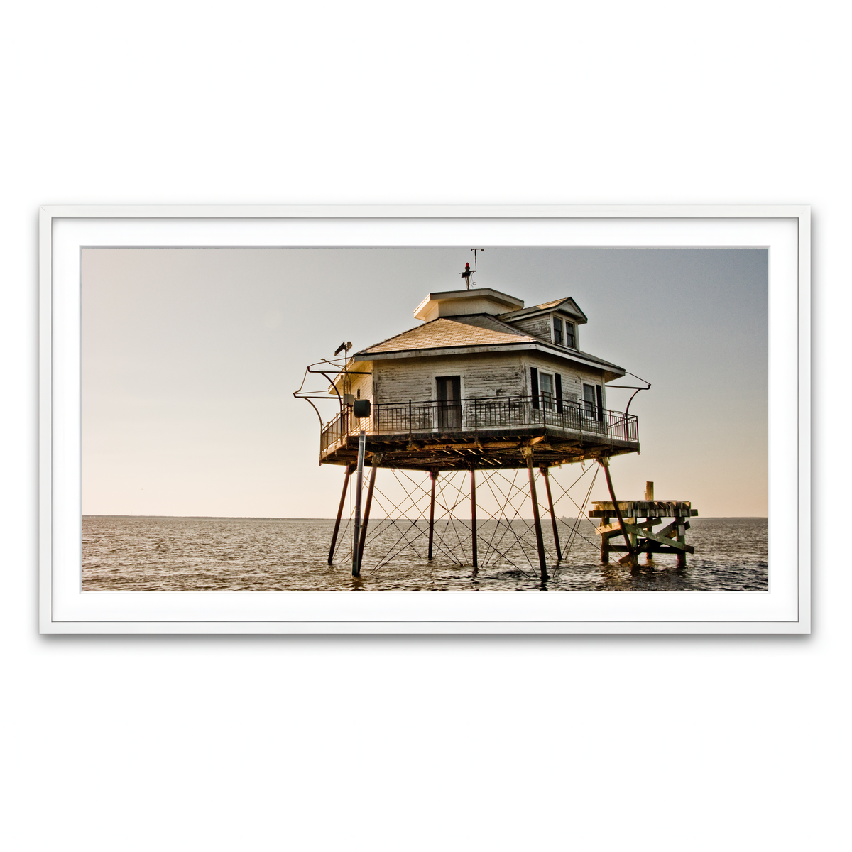 Framed Print 2x1 White