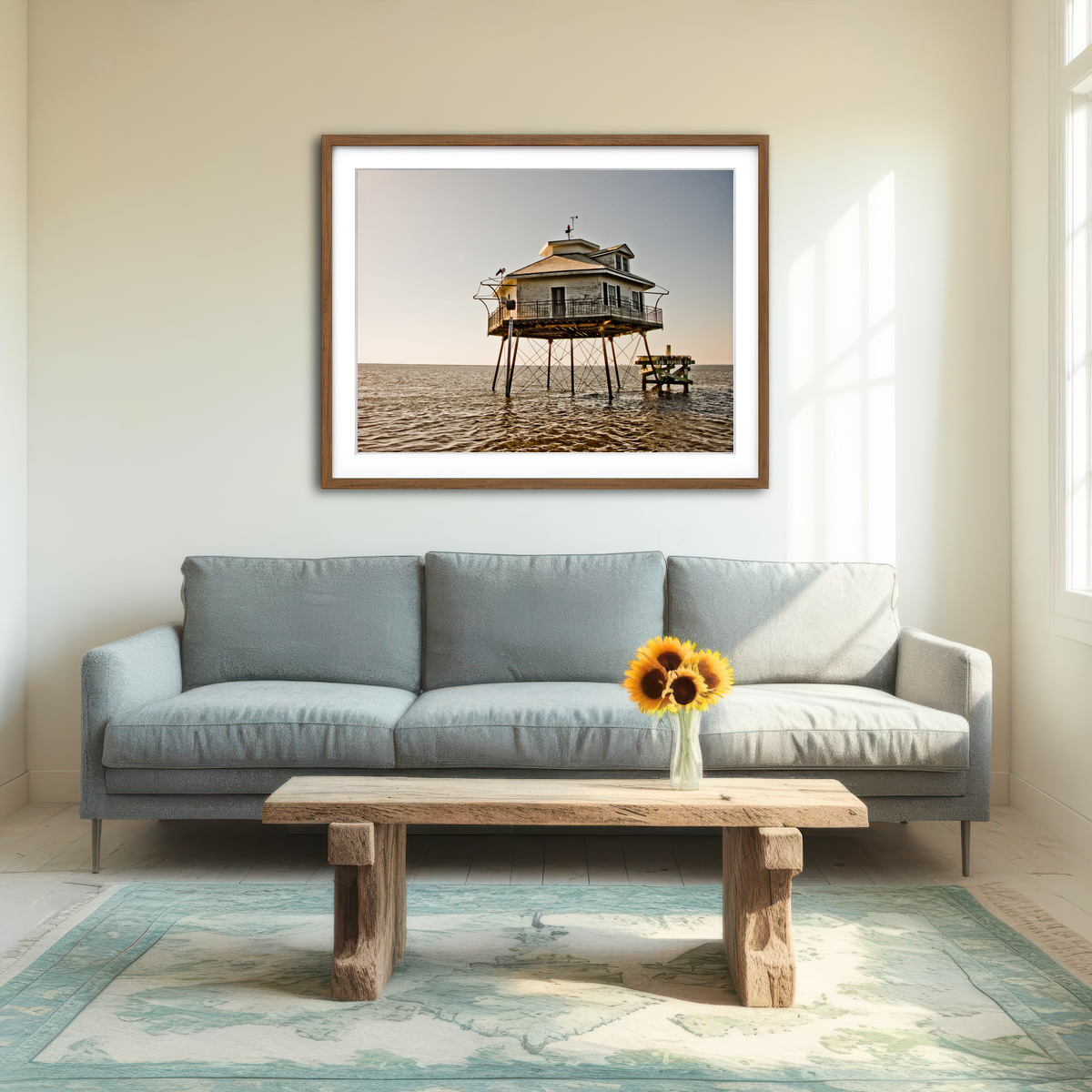 AUTO-MOCKUP ROOM | Mid Bay Light House Wall Art