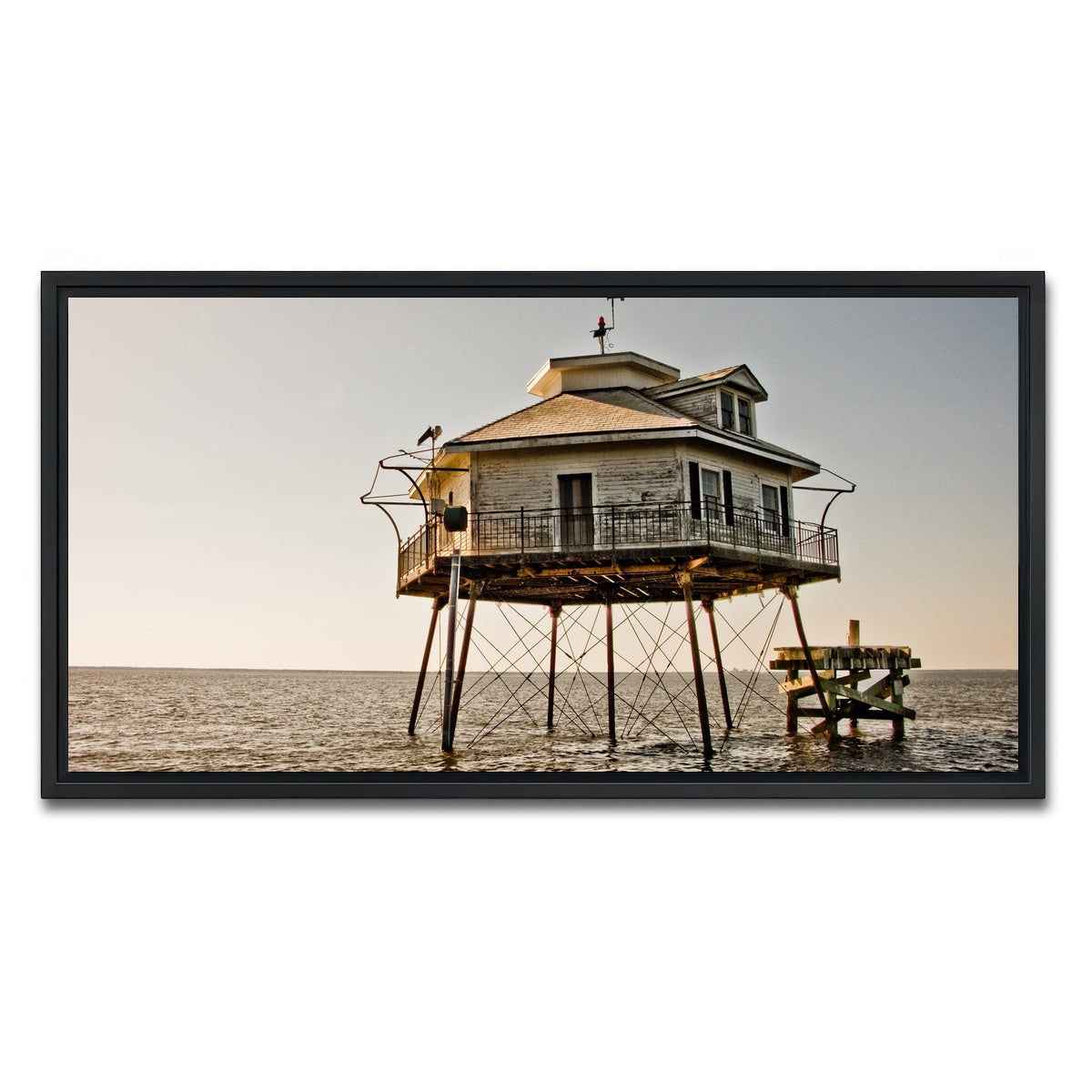 AUTO-MOCKUP WHITE | Mid Bay Light House | 1 Piece | Black Framed Canvas | group=2x1