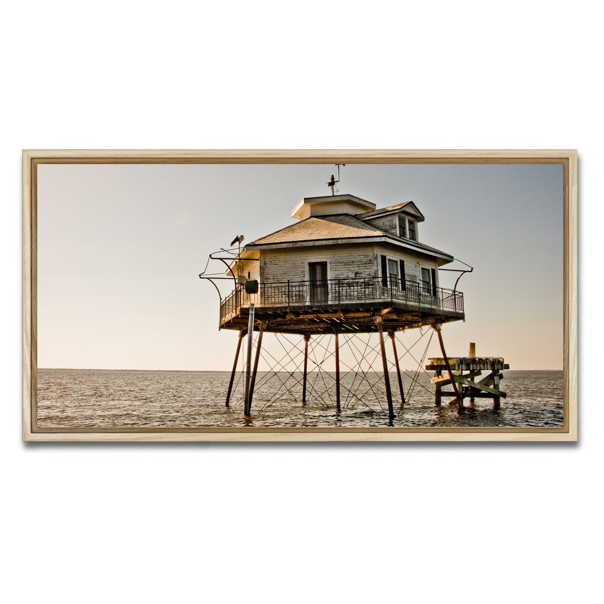 AUTO-MOCKUP WHITE | Mid Bay Light House | 1 Piece | Natural Framed Canvas | group=2x1