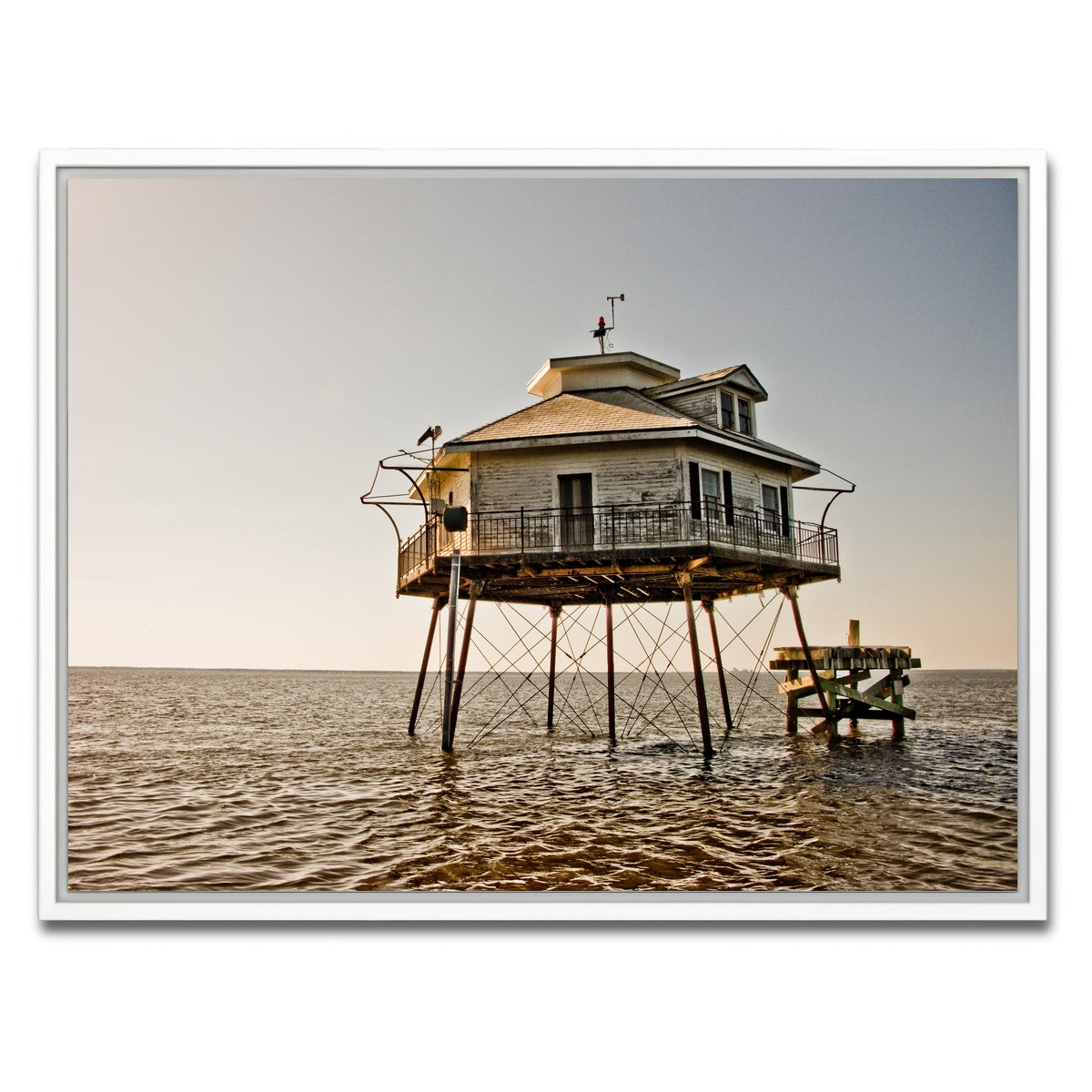 AUTO-MOCKUP WHITE | Mid Bay Light House | 1 Piece | White Framed Canvas | group=4x3