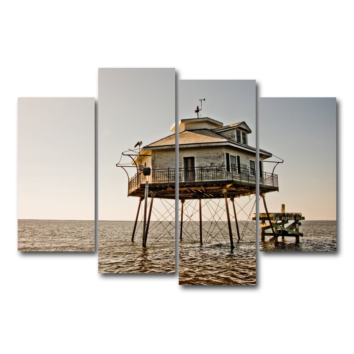 AUTO-MOCKUP WHITE | Mid Bay Light House | 4 Piece | Gallery Wrap Canvas | group=4_short