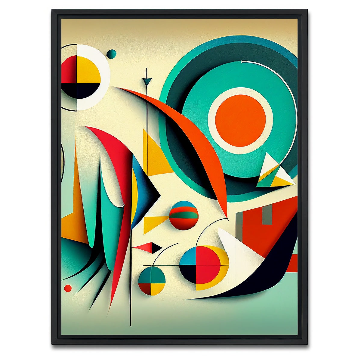 AUTO-MOCKUP WHITE | Mid Century Abstract S2 | 1 Piece | Black Framed Canvas | group=3x4