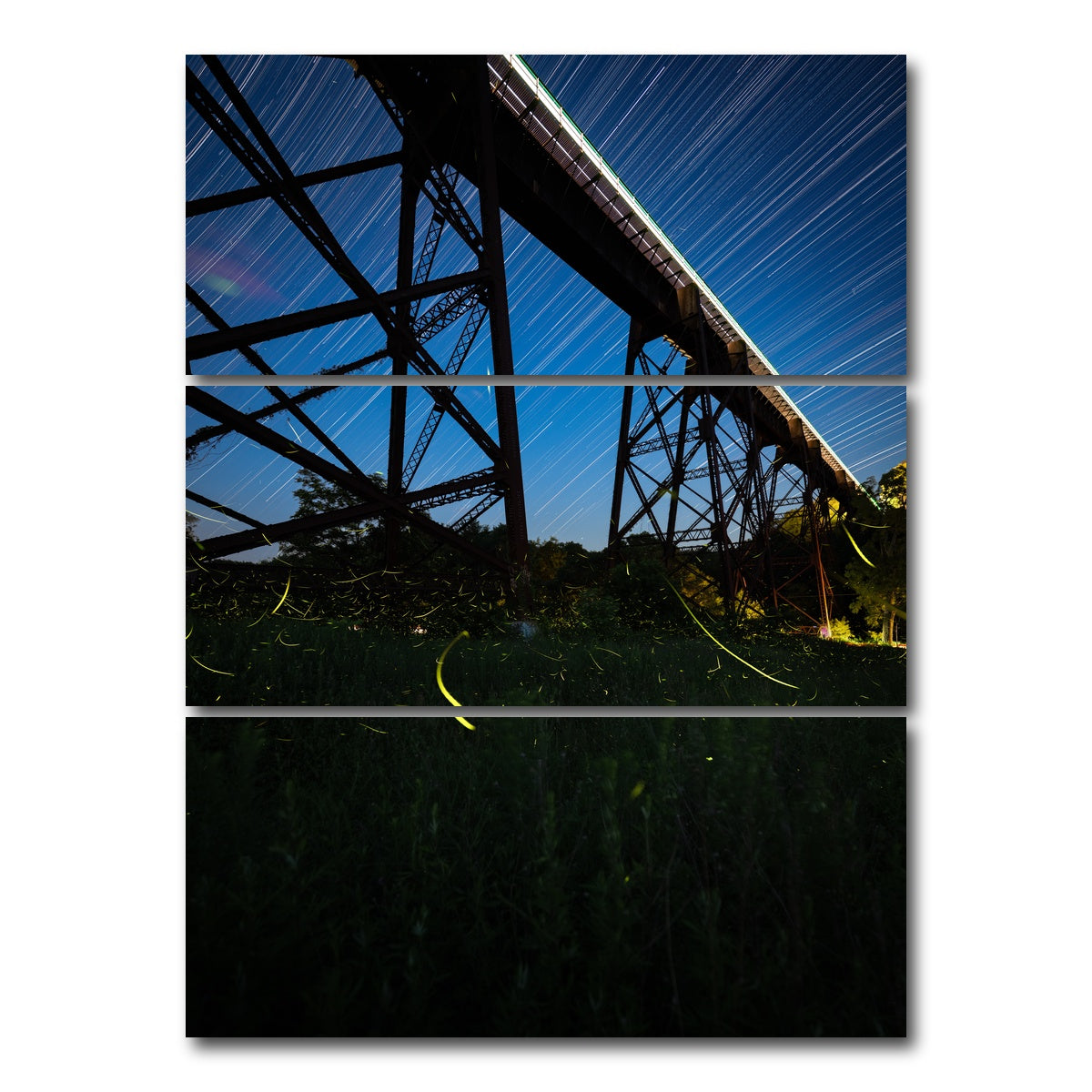 AUTO-MOCKUP WHITE | Midnight Dance | 3 Piece | Gallery Wrap Canvas | group=8x18_stacked