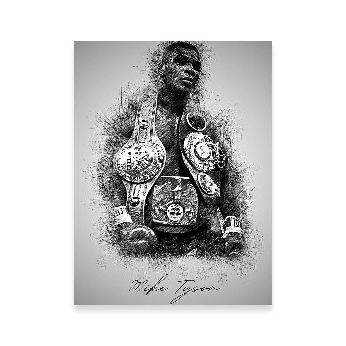 Mike Tyson Sketchy Wall Art