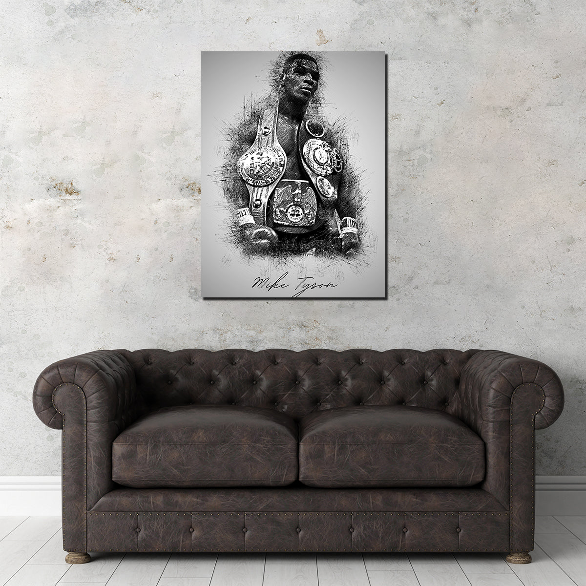 Mike Tyson Sketchy Wall Art