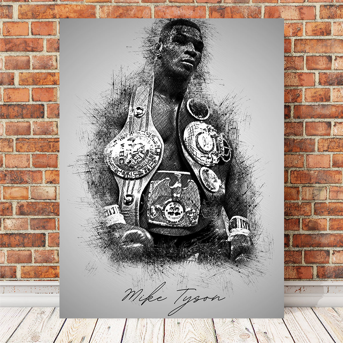 Mike Tyson Sketchy Wall Art