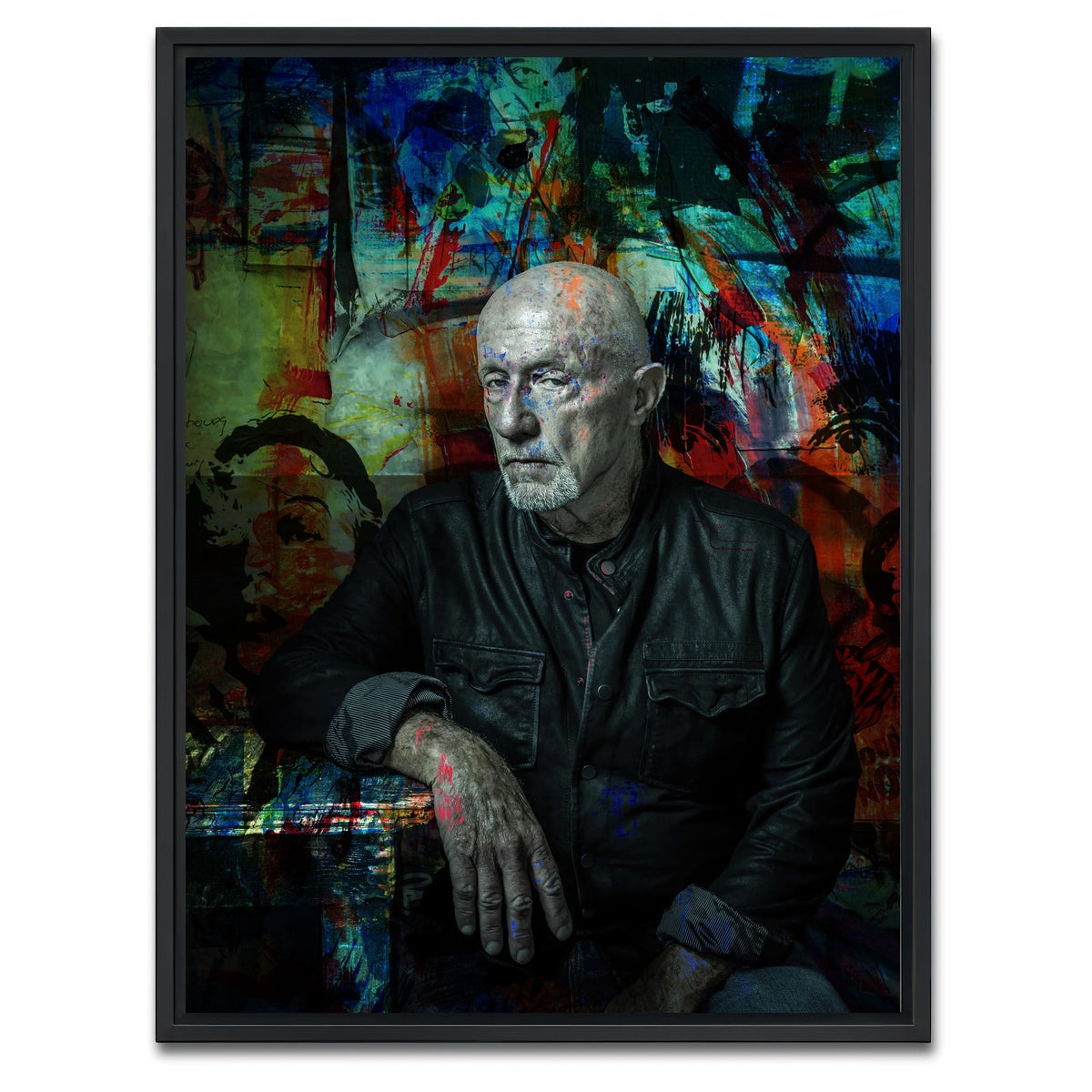 AUTO-MOCKUP WHITE | Mike - Jonathan Banks | 1 Piece | Black Framed Canvas | group=3x4