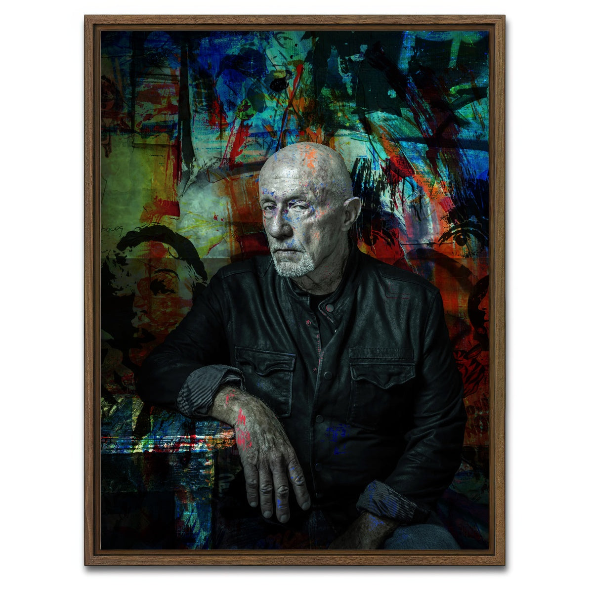 AUTO-MOCKUP WHITE | Mike - Jonathan Banks | 1 Piece | Walnut Framed Canvas | group=3x4
