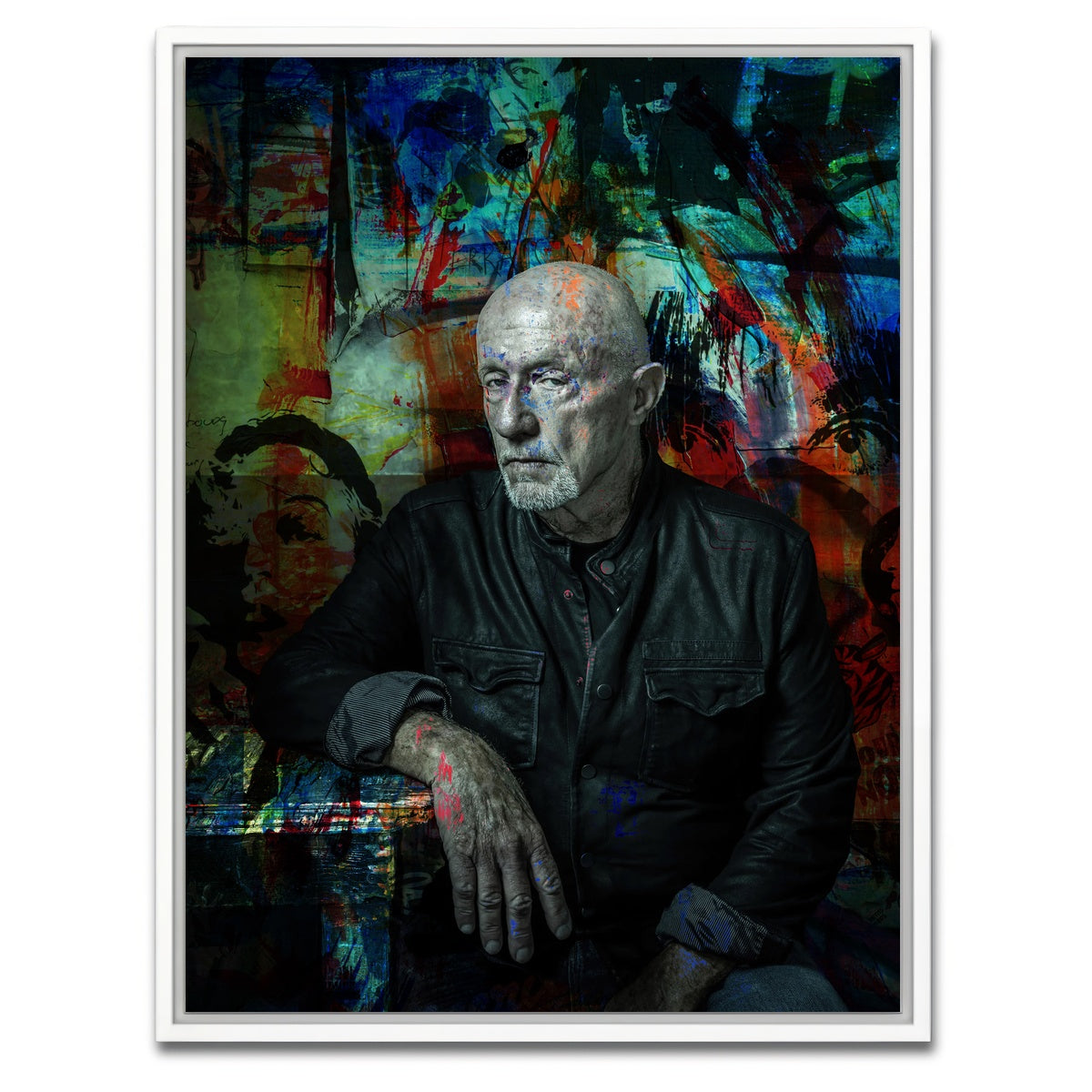 AUTO-MOCKUP WHITE | Mike - Jonathan Banks | 1 Piece | White Framed Canvas | group=3x4