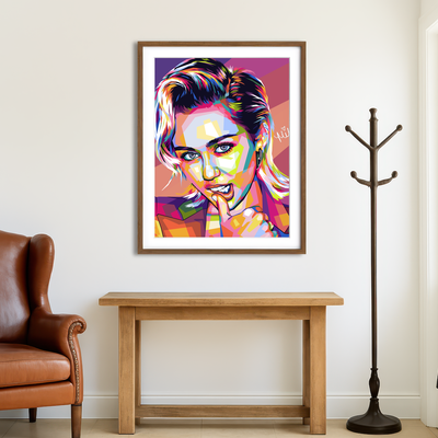 AUTO-MOCKUP ROOM | Miley Cyrus Colorful Wall Art