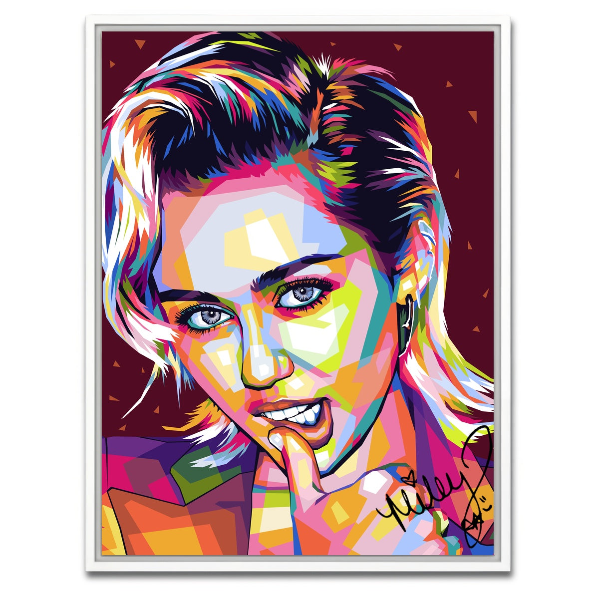 AUTO-MOCKUP WHITE | Miley Portrait | 1 Piece | White Framed Canvas | group=3x4