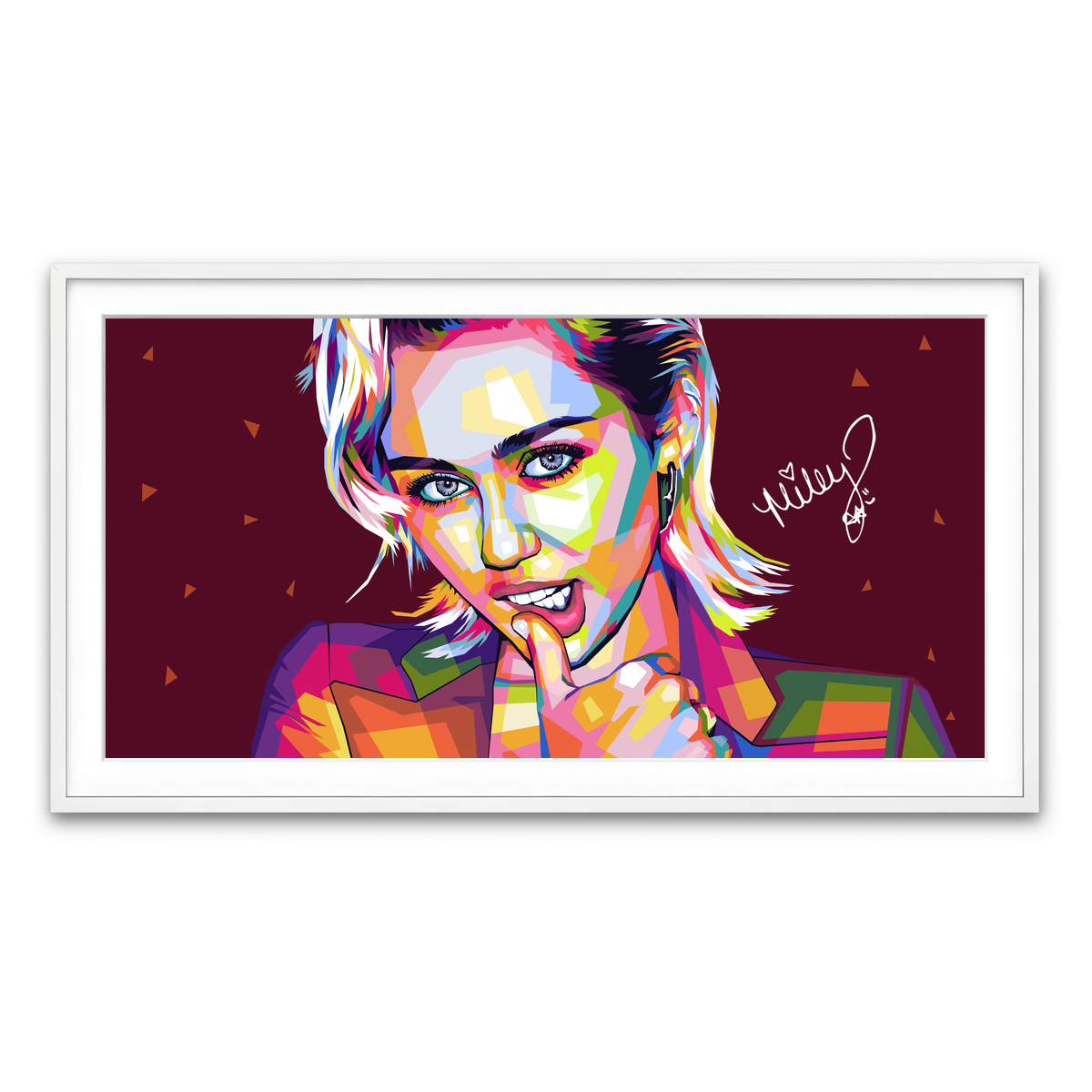 Framed Print 2x1 White