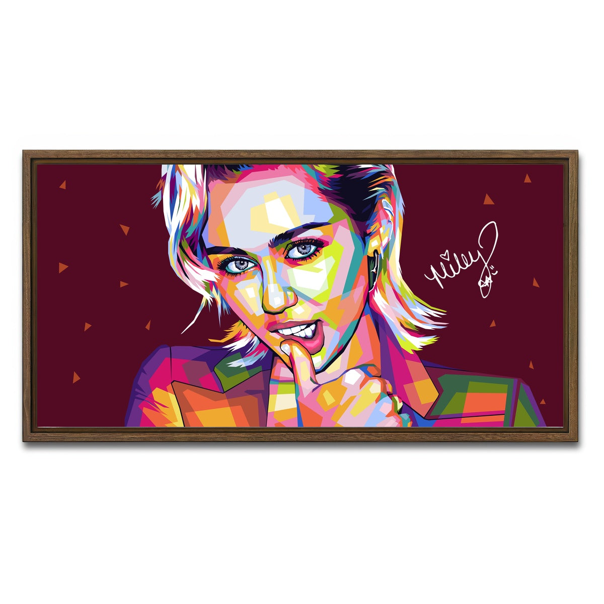 AUTO-MOCKUP WHITE | Miley | 1 Piece | Walnut Framed Canvas | group=2x1