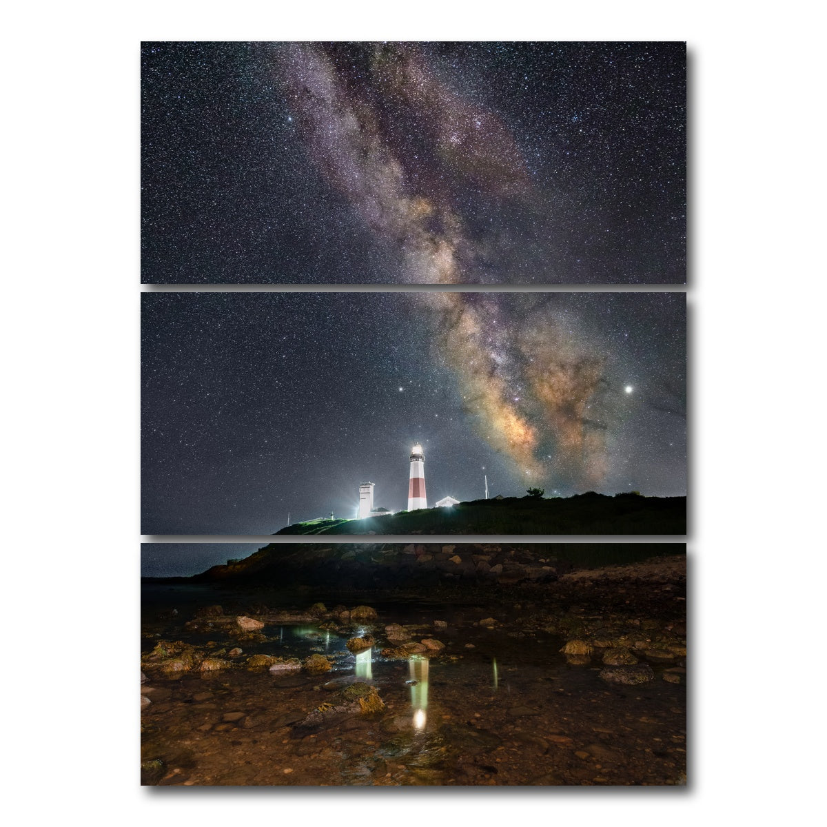 AUTO-MOCKUP WHITE | Milky Reflections | 3 Piece | Gallery Wrap Canvas | group=8x18_stacked