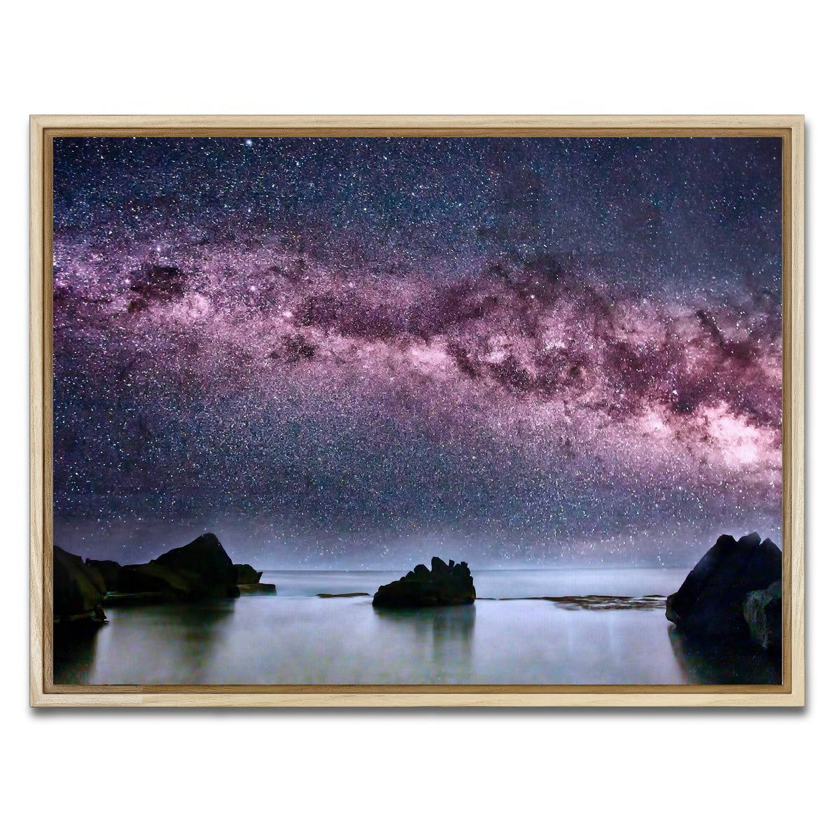 AUTO-MOCKUP WHITE | Milky Way Galaxy | 1 Piece | Natural Framed Canvas | group=4x3