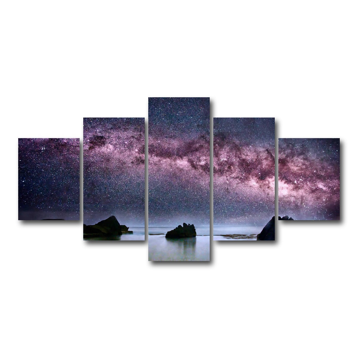 AUTO-MOCKUP WHITE | Milky Way Galaxy | 5 Piece | Gallery Wrap Canvas | group=5_short